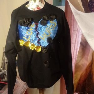 HALLOWEEN Goth Emo Graphic embellished sweatshirt